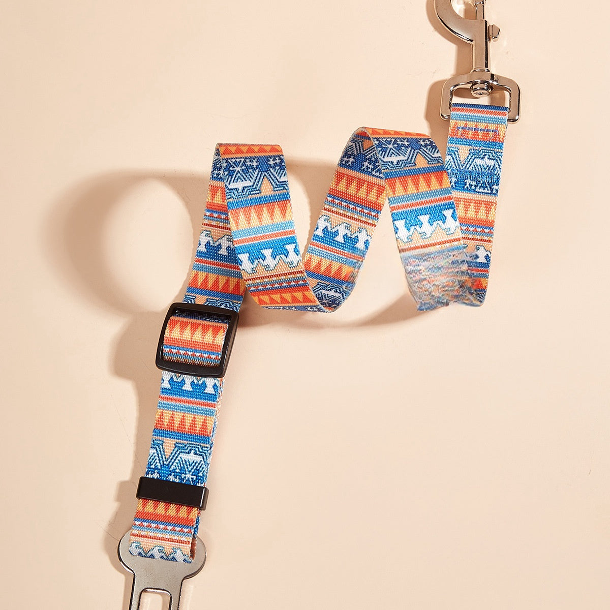 Nylon Dog Car Seat Belt with Hand Holding Rope
