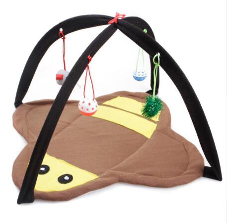 Folding Cat Tent and Hammock Play Mat for Cats