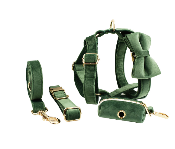 Velvet Fabric Dog Collar for Pets - view 63