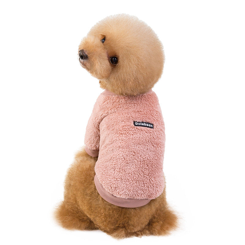 Double-Sided Fleece Dog Clothes for Warmth
