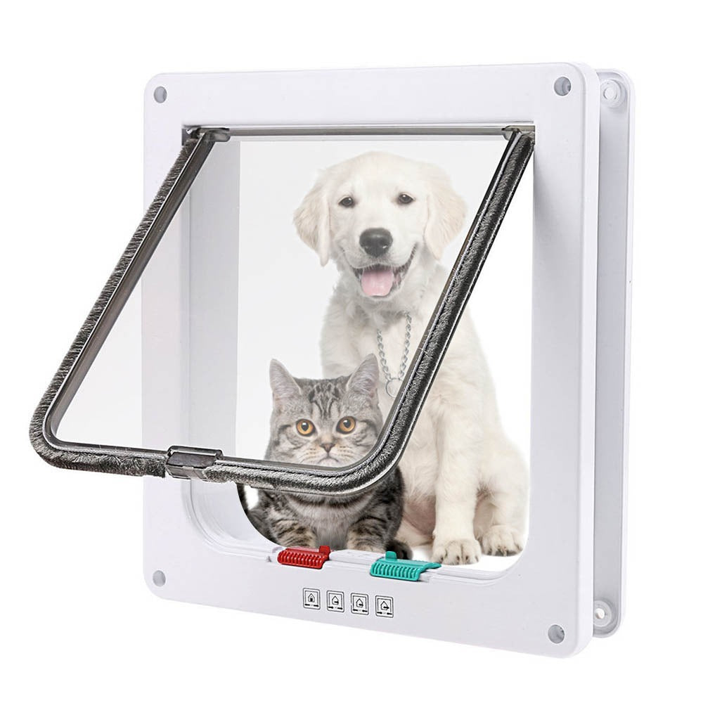 4-Way Lockable Pet Door Flap, ABS Plastic