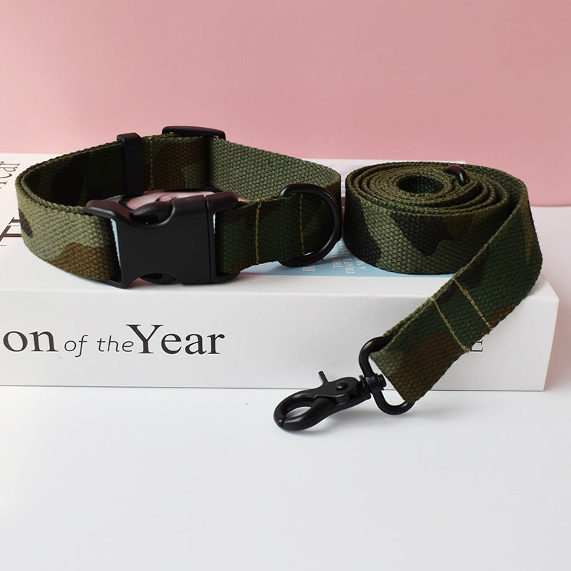 Ethnic Style Webbing Printed Pet Collar and Leash