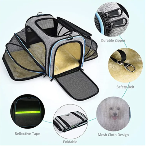 Foldable Soft-Sided Cat & Dog Carrier Bag