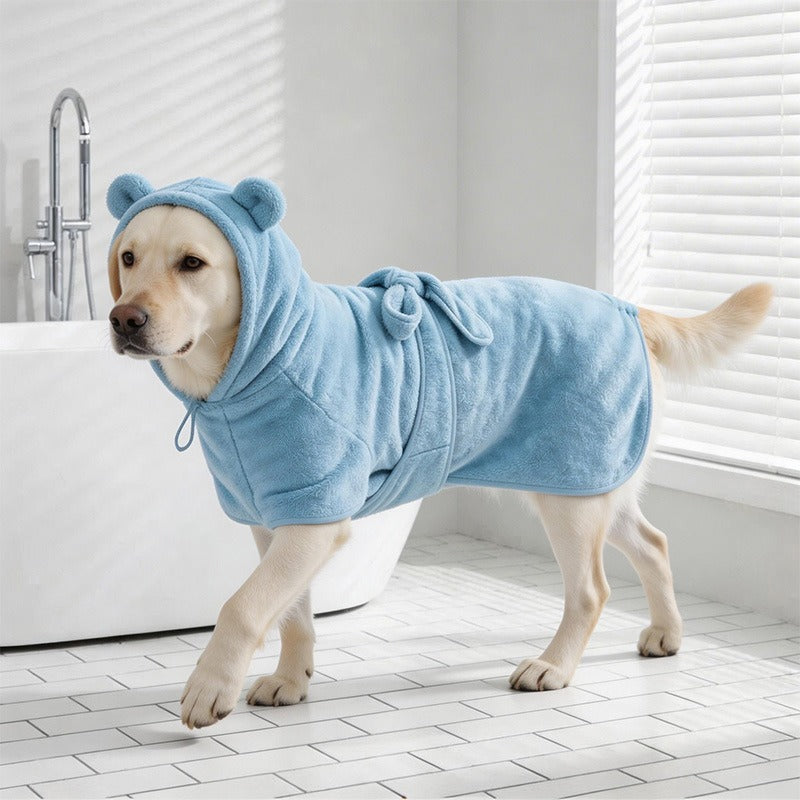 Four-season Thick Absorbent Pet Bathrobe