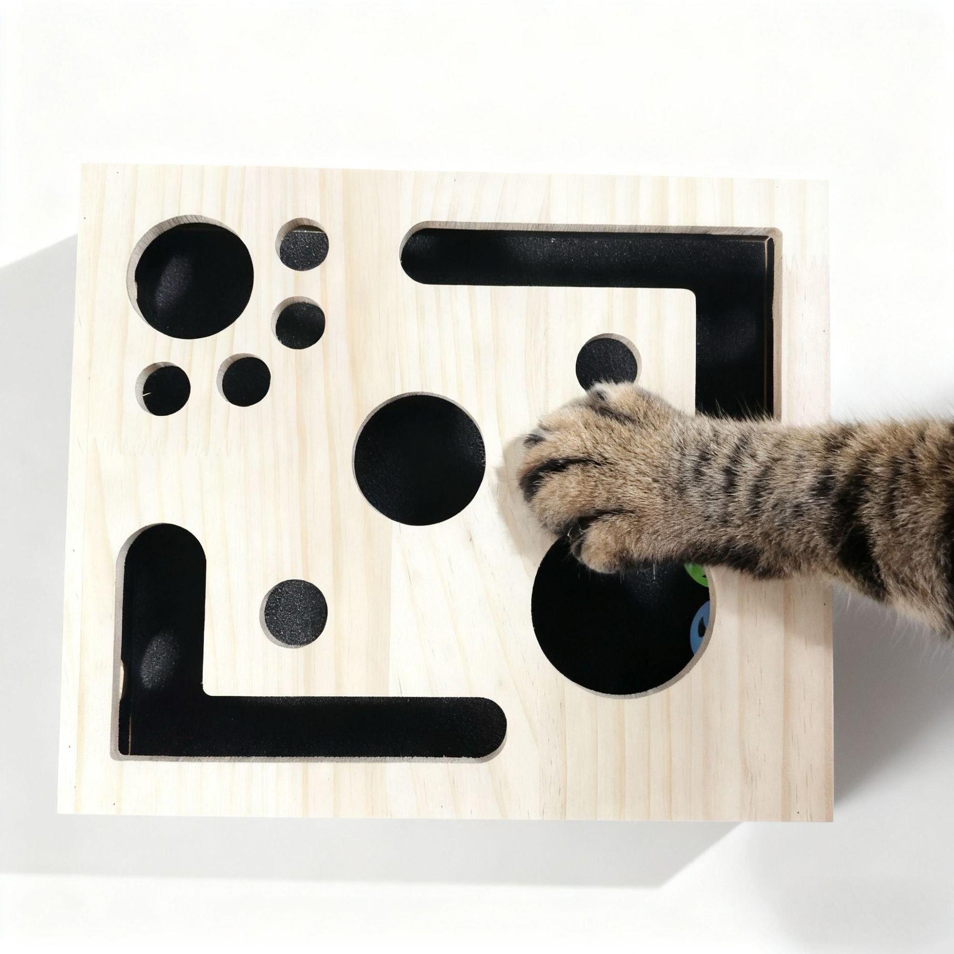 Solid Wood Maze Cat Toy