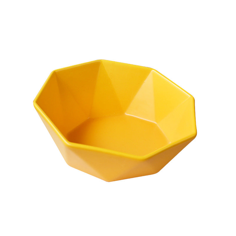 Diamond Cat Bowl with Slanted Design and Elevated Base