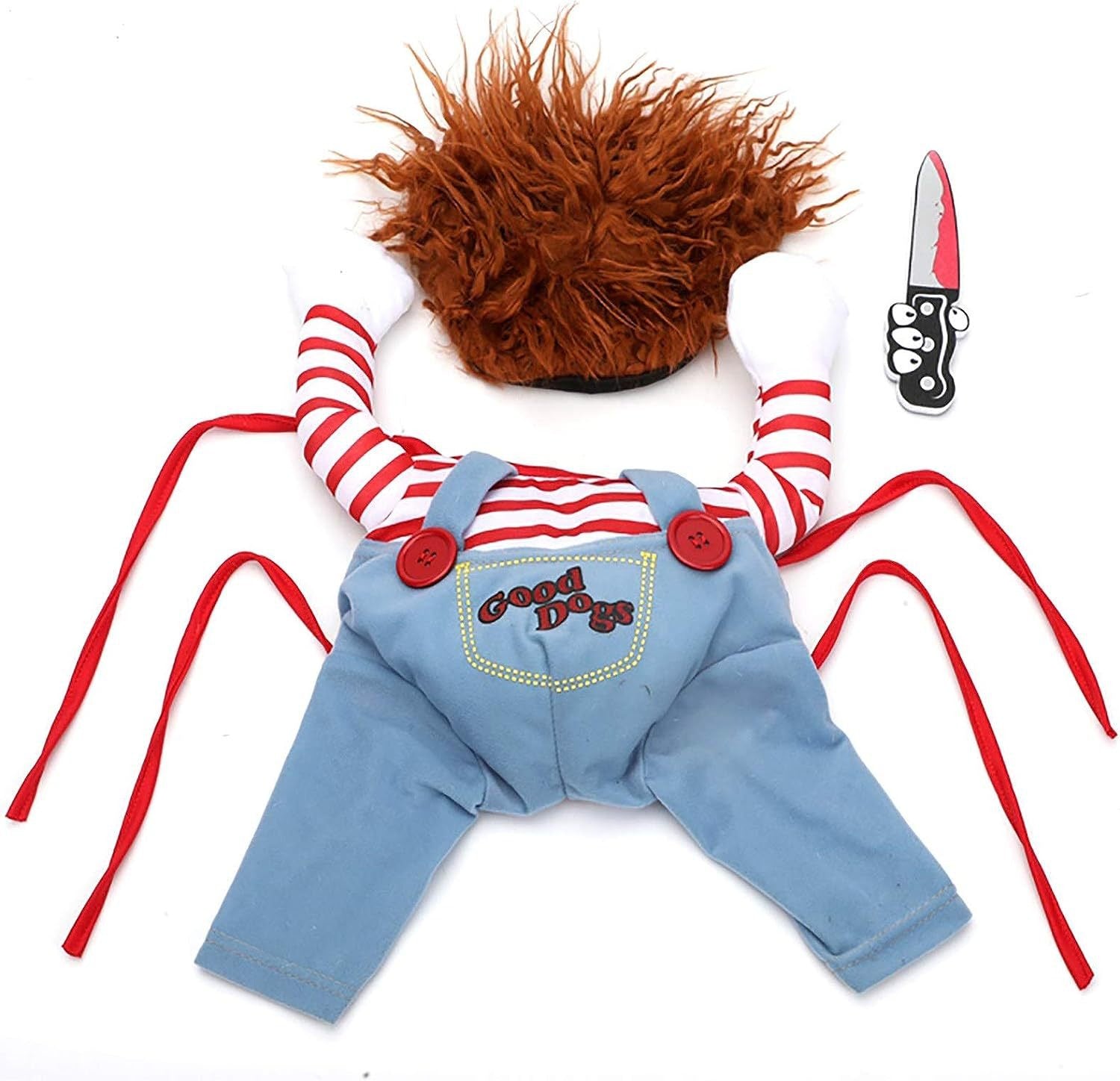 Striped Harness Pants for Pets Halloween Set