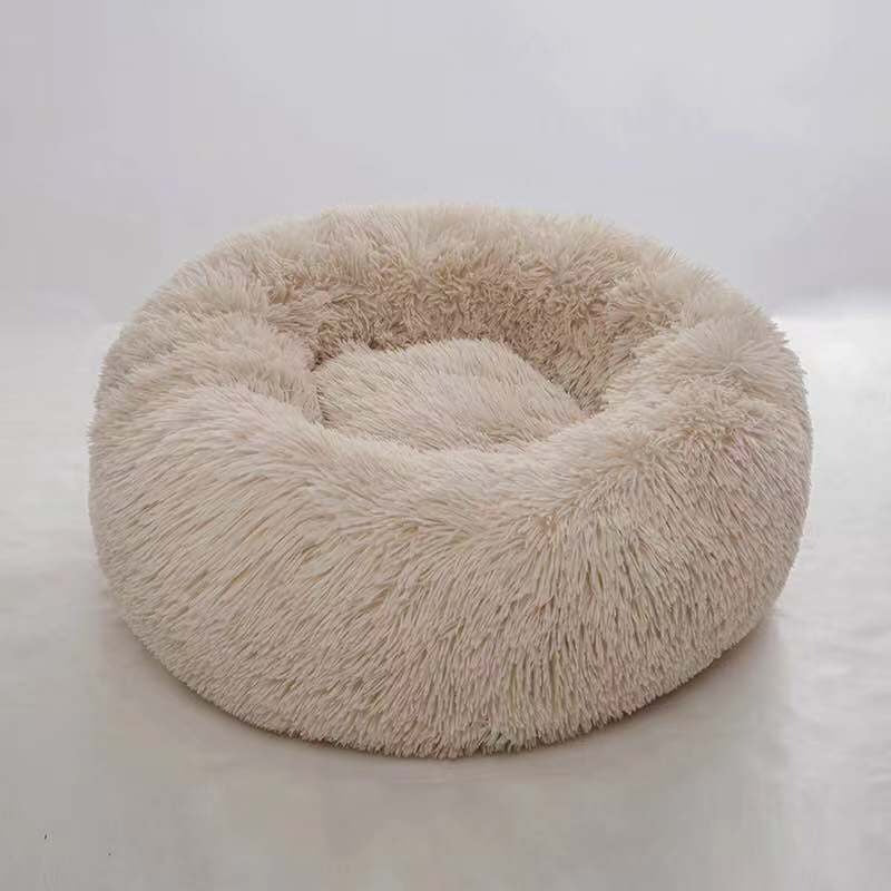 Round Plush Dog Bed