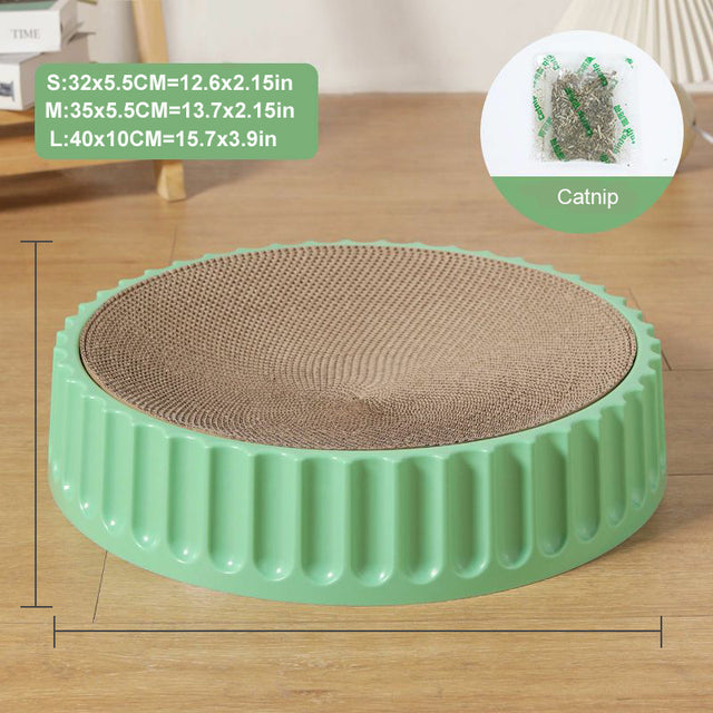 Round Cat Grip Plate with Replaceable Compass Toy