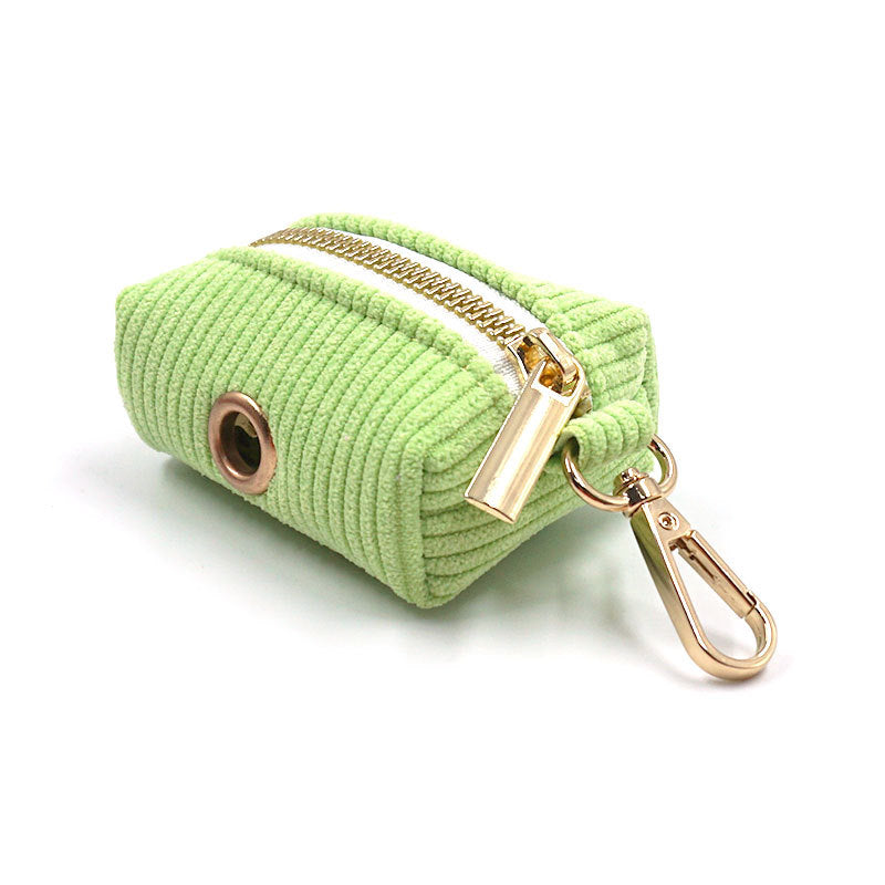 Cute Corduroy Velvet Dog Poop Bag for Outdoors