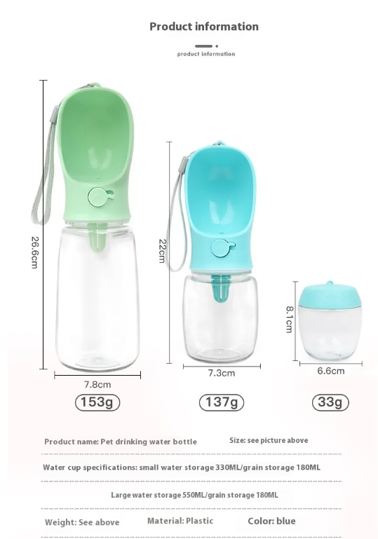 Portable Dual-use Dog Water Bottle