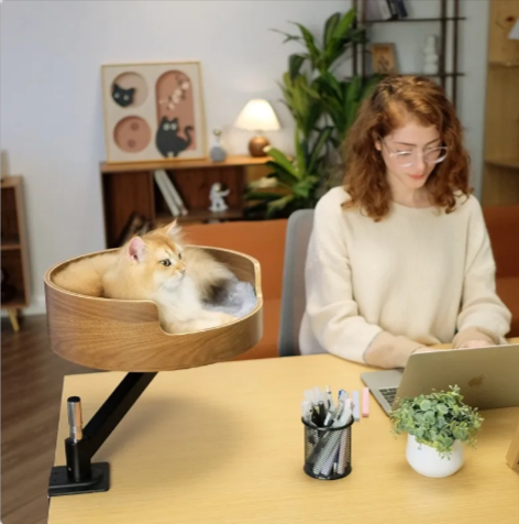 Desktop Cat Nest with Rotating Bracket