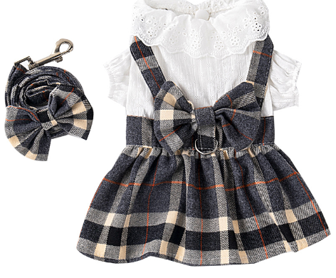 Dog Thin Skirt with Drawstring for Chest and Back