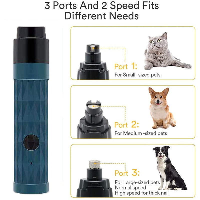 Electric Pet Nail Polisher with LED Light
