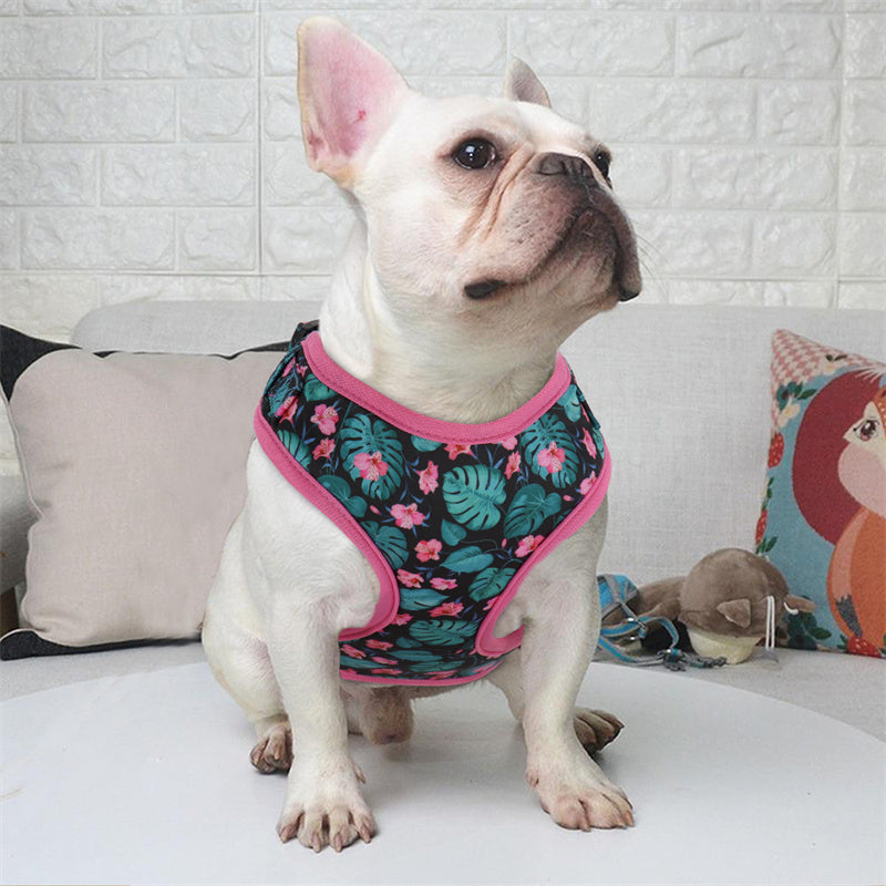 Cute Broken Flowers Traction Rope Vest Type