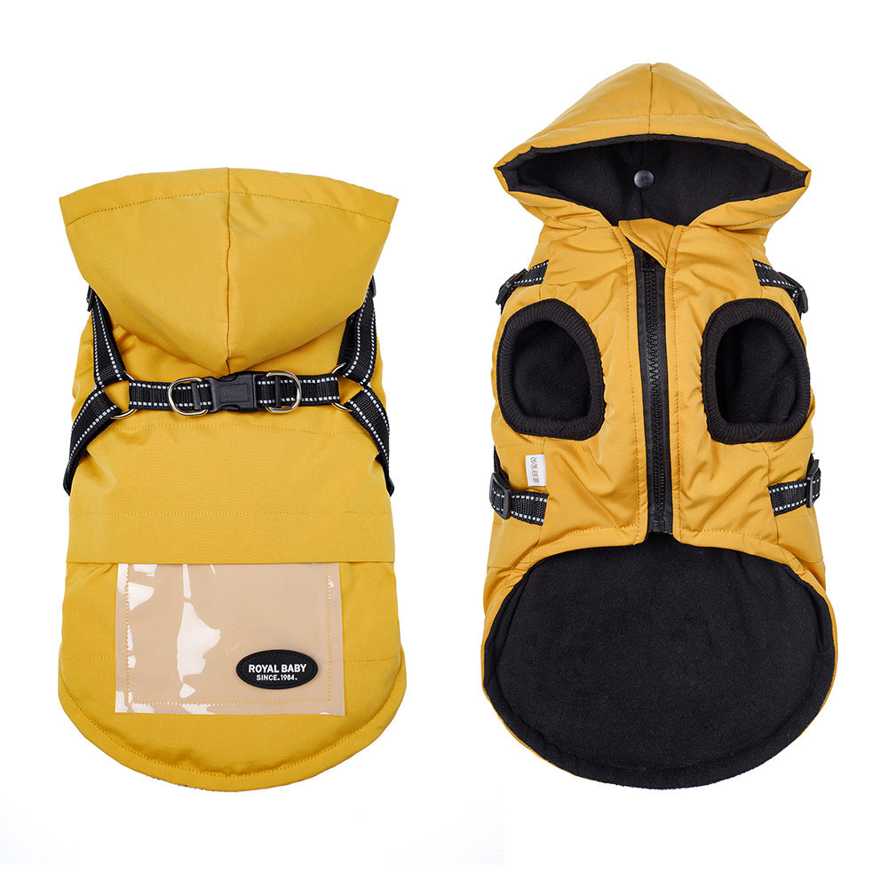 Strap Traction Raincoat for Small to Medium Dogs