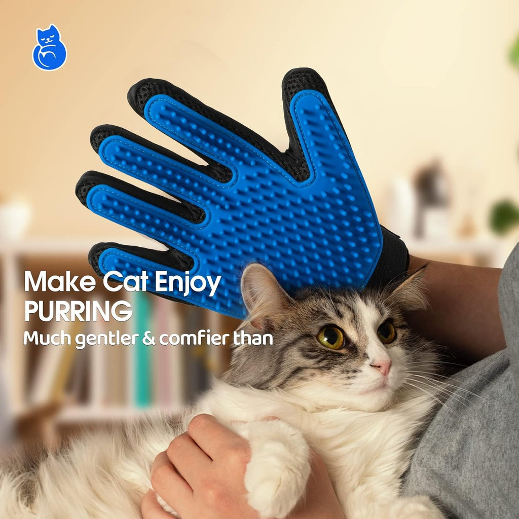 Pet Grooming Gloves for Cats & Dogs
