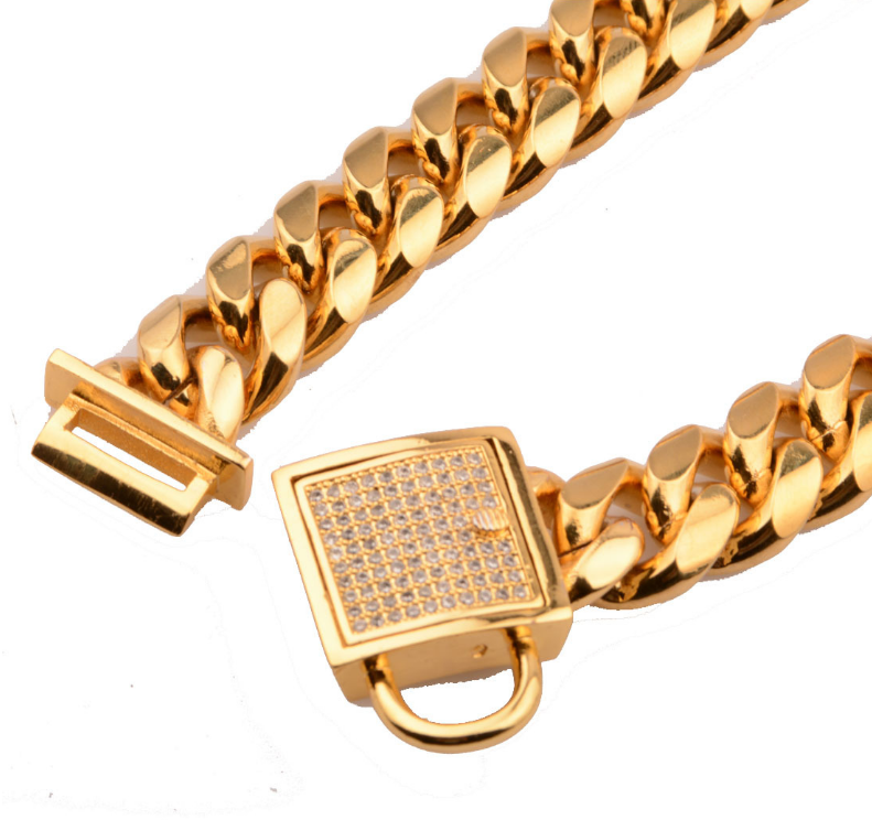 Gold Stainless Steel Titanium Chain Necklace