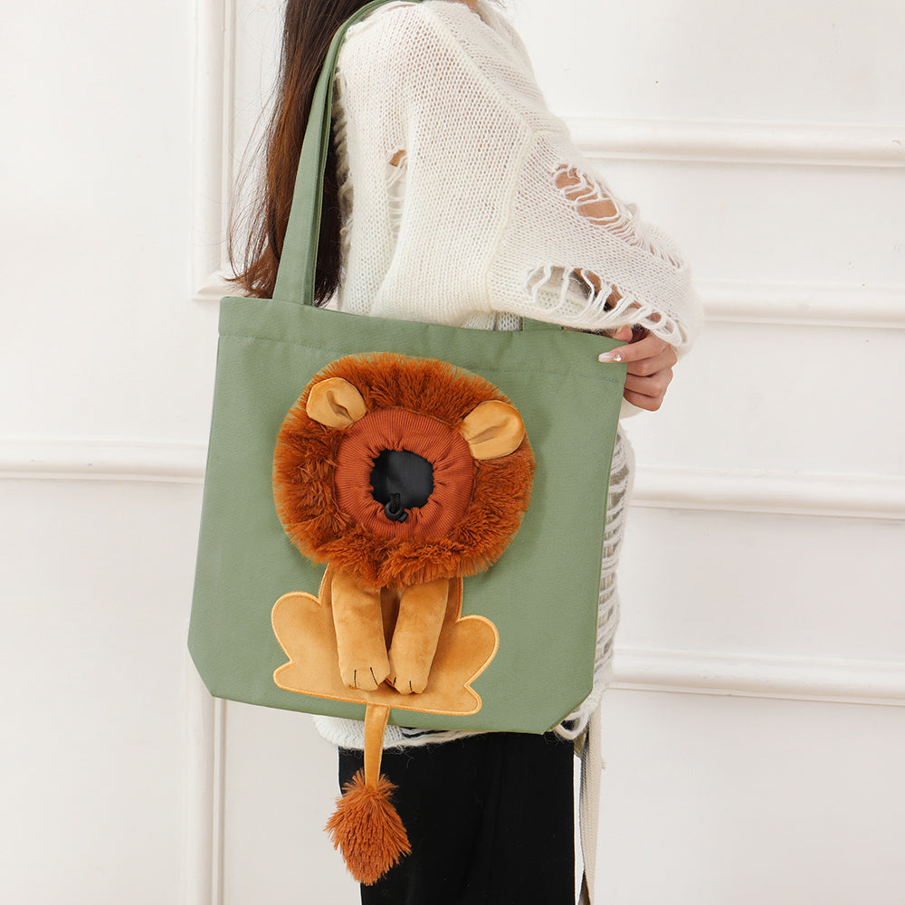 Lion Design Soft Pet Carrier Bag for Cats and Dogs