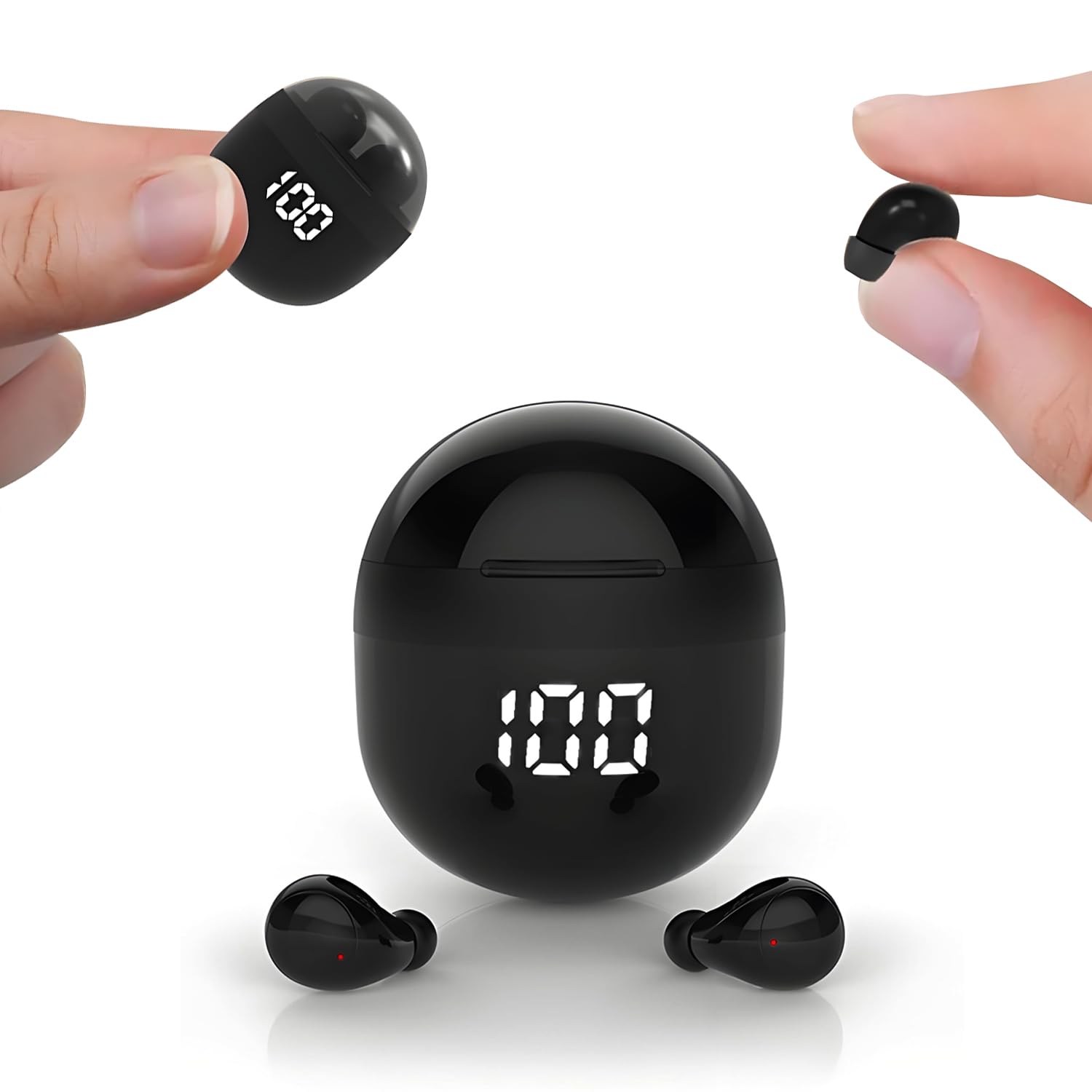 Laxon Invisible Sleep Earbuds Smallest Sleep Earbuds for Side Sleepers Mini Comfortable Fit Noise Blocking Wireless Bluetooth 5.3 Earbuds for Sleeping Tiny Hidden Sleepbuds for Work Sports