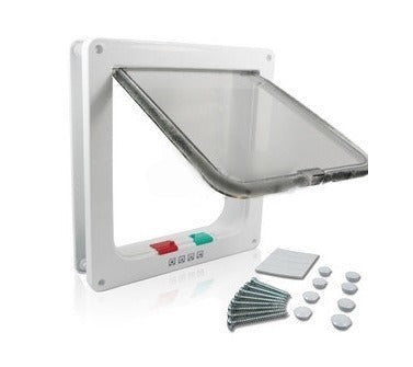 4-Way Lockable Pet Door Flap, ABS Plastic