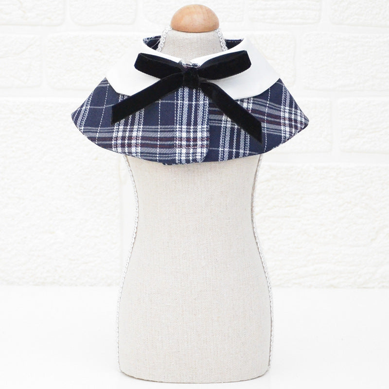 Simple Fashion Pet Shawl with Bow Tie Bib