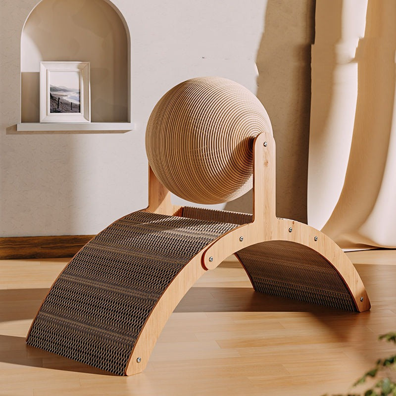 Wooden Cat Scratcher Sisal Scratch