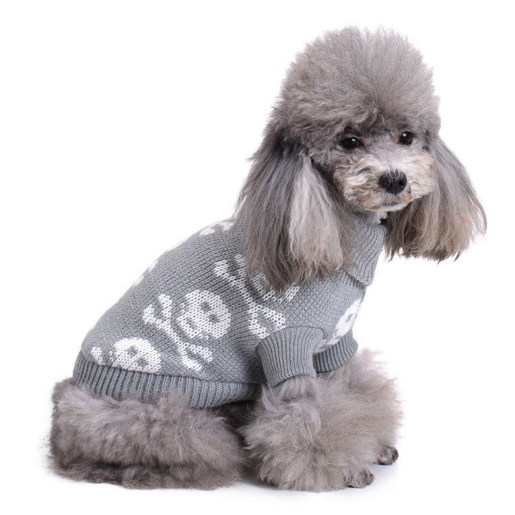 Christmas Snowflake High Neck Dog Sweater for Pets