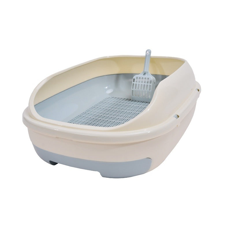 Semi-closed Grid Drawer Double Layer Litter Box
