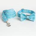 Personalized Dog Collar with Bow and Leash Set