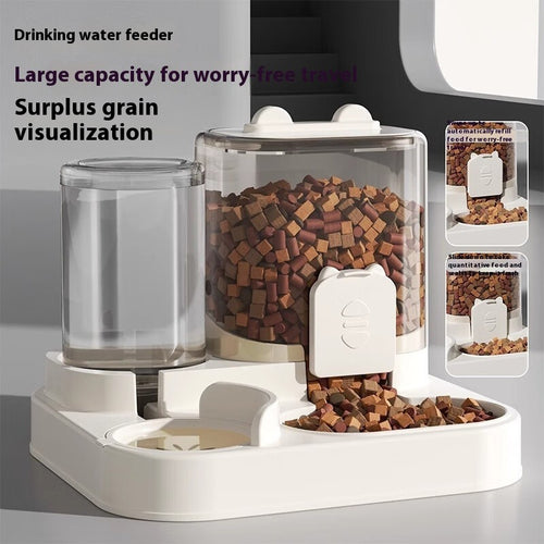 Automatic Pet Feeder with Water Dispenser - Large Capacity