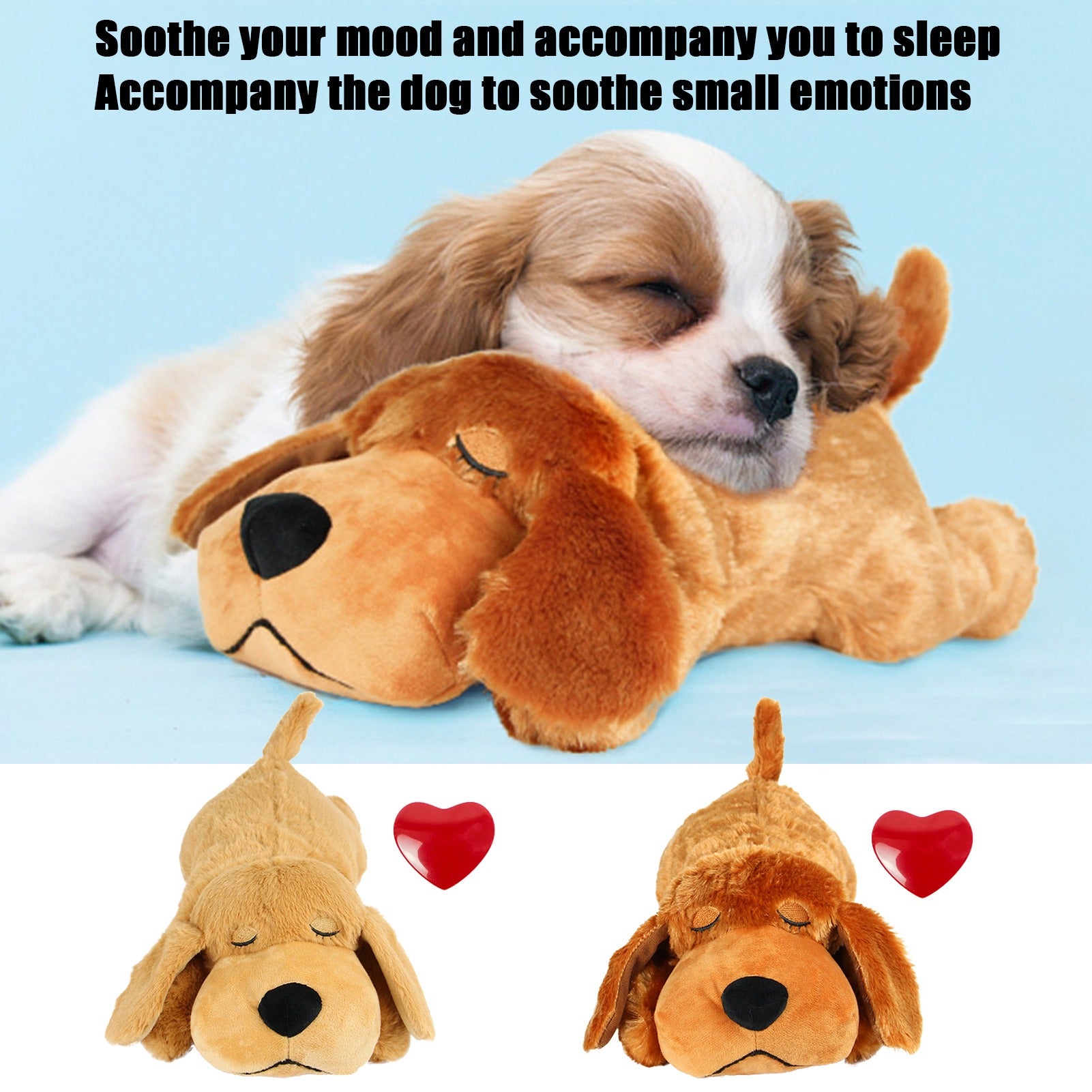 Pet Heartbeat Plush Anxiety Relief Toy