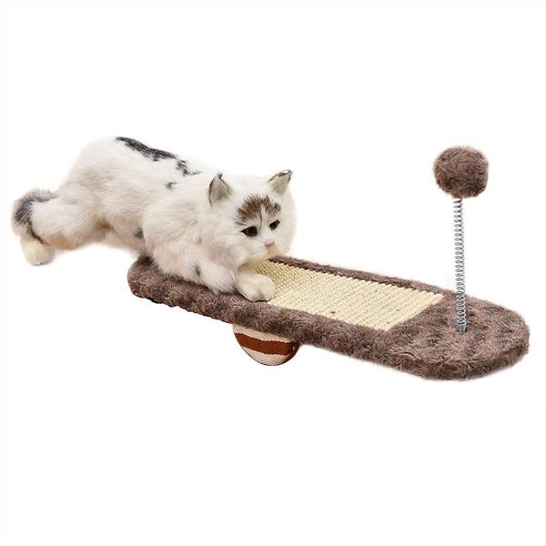 Cat Teeter-Totter Toy with Scratching Board for Kittens
