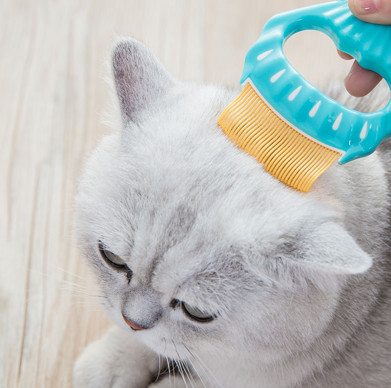 Cat Shell Comb for De-Shedding and Tangle Removal