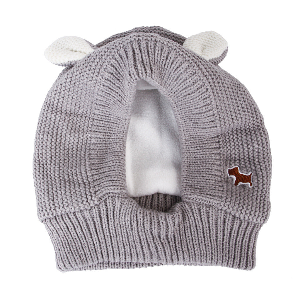 Simple Knitted Rabbit Ear Hat for Pets