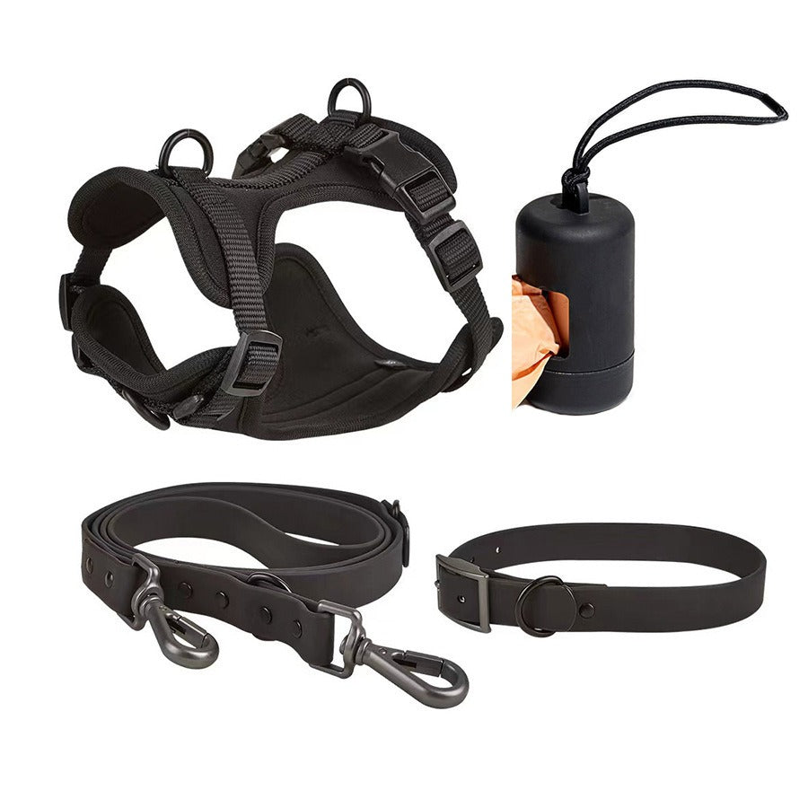 Dog Tactical Chest Back Waterproof Collar Set