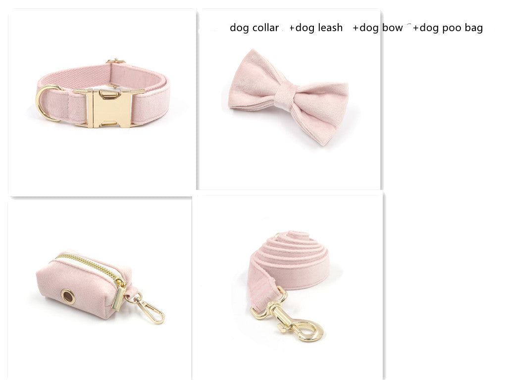 Pet Collar with Towing Rope and Garbage Bag Holder
