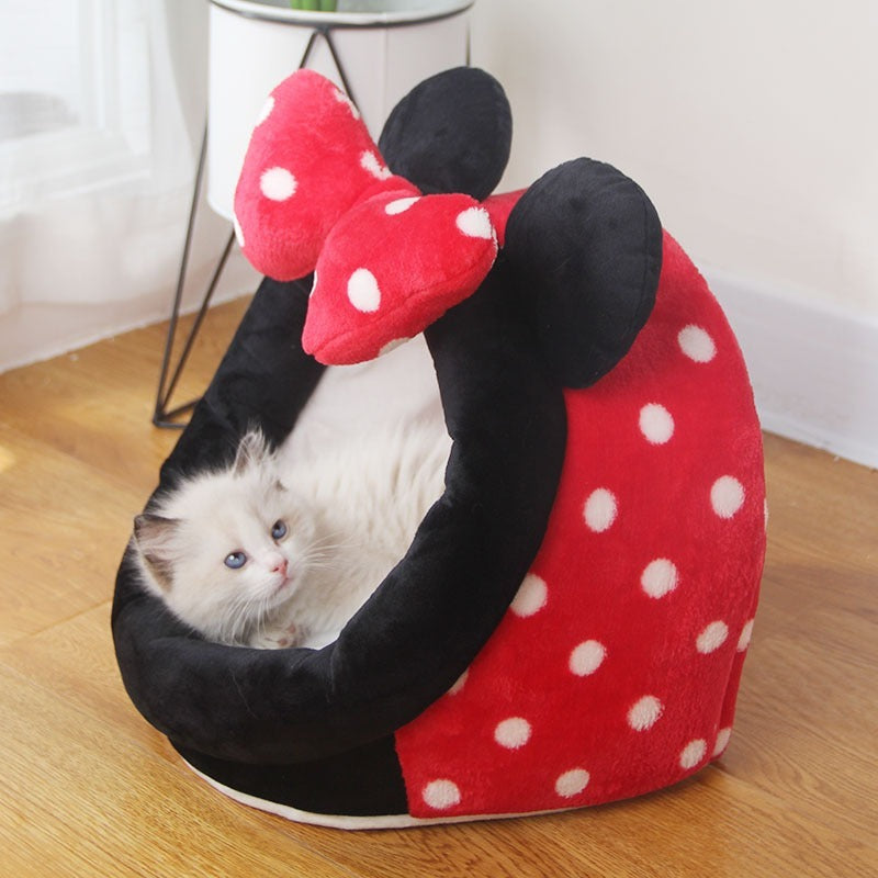 Semi-Enclosed Removable Washable Cat House