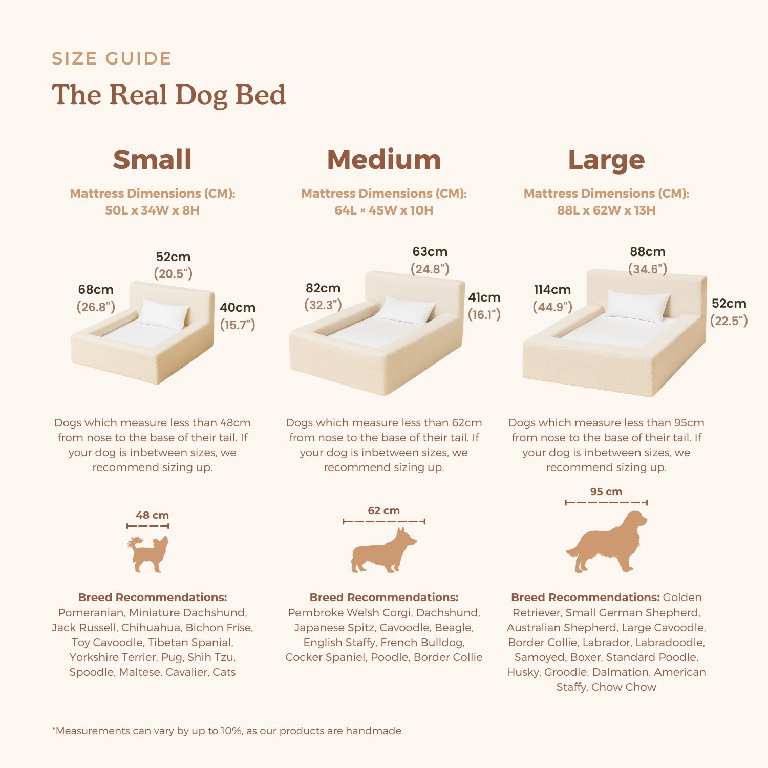 Rectangular Bolster Pet Sofa Bed (S–L)