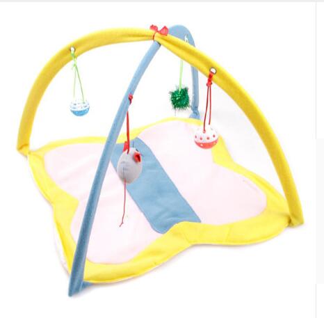 Folding Cat Tent and Hammock Play Mat for Cats