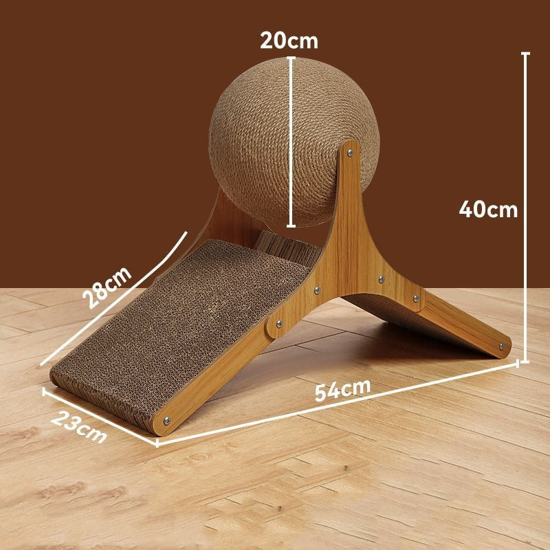 Wooden Cat Scratcher Sisal Scratch