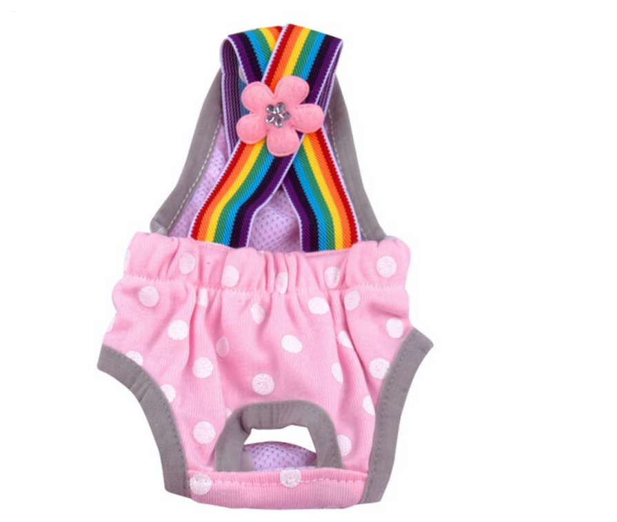 Striped Pet Print Hygiene Pants for Female Dogs