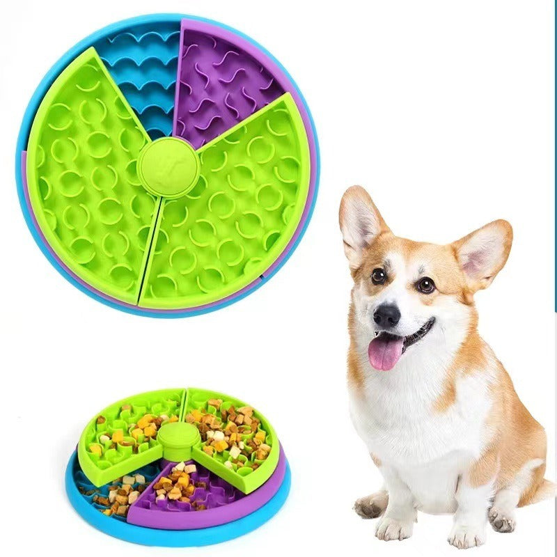 3-Layer Rotating Puzzle Pet Slow Feeder Bowl