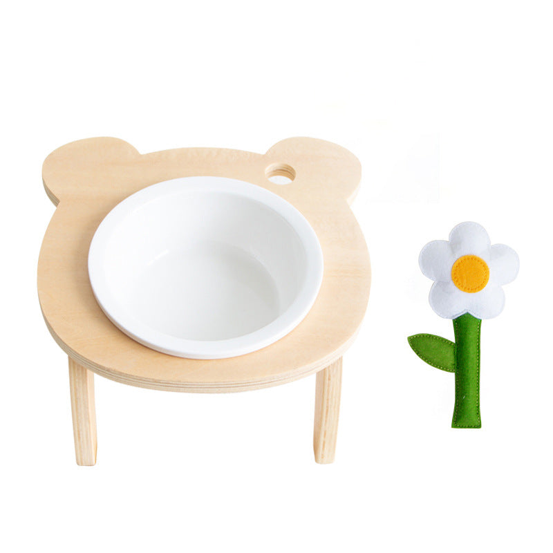 High Foot Oblique Mouth Pet Dining Bowl for Cats