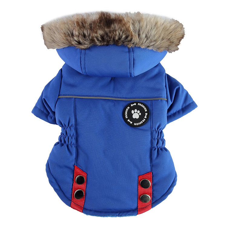 Cotton Chest-Back Zip Jacket for Dogs