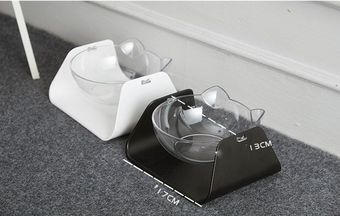 Double Pet Bowl with Neck Protection - Ceramic Design