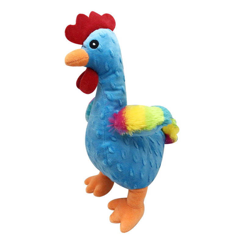 Interactive Plush Toy Chicken with Squeak (3 Colors)