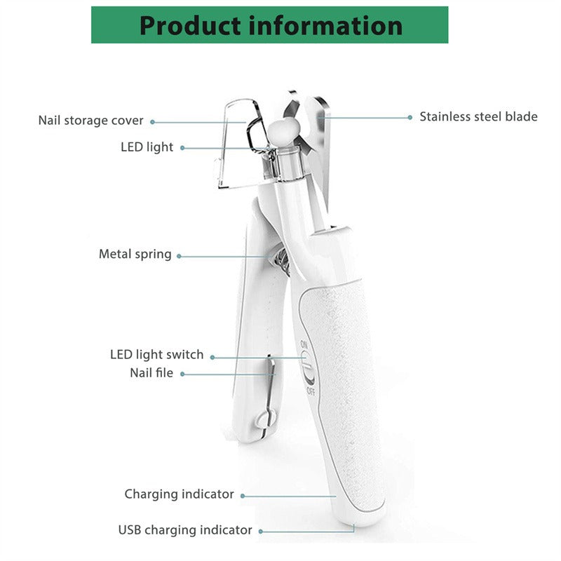 Pet Nail Clippers with LED Light