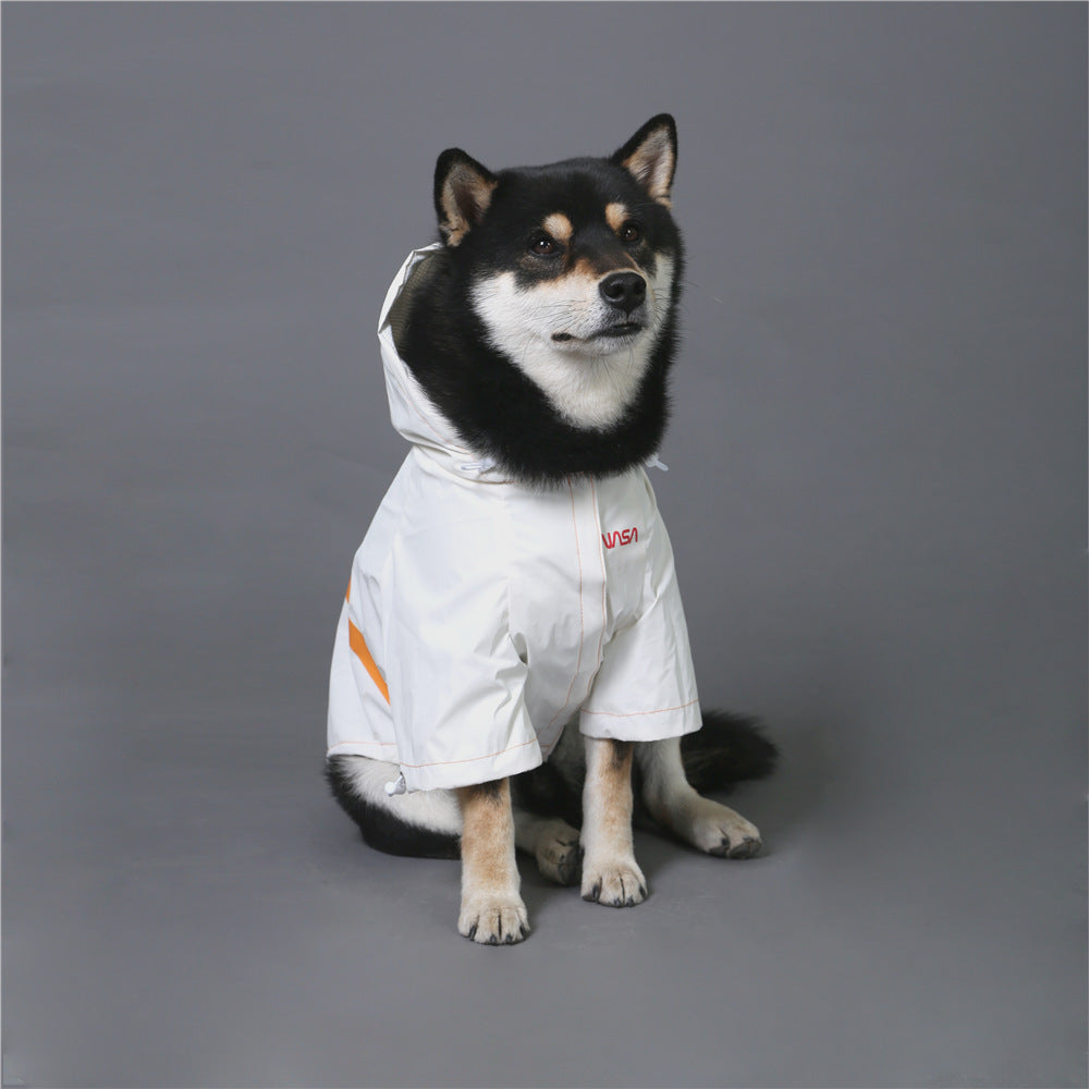 NASA Reflective Raincoat for Large Dogs (Pet Apparel)