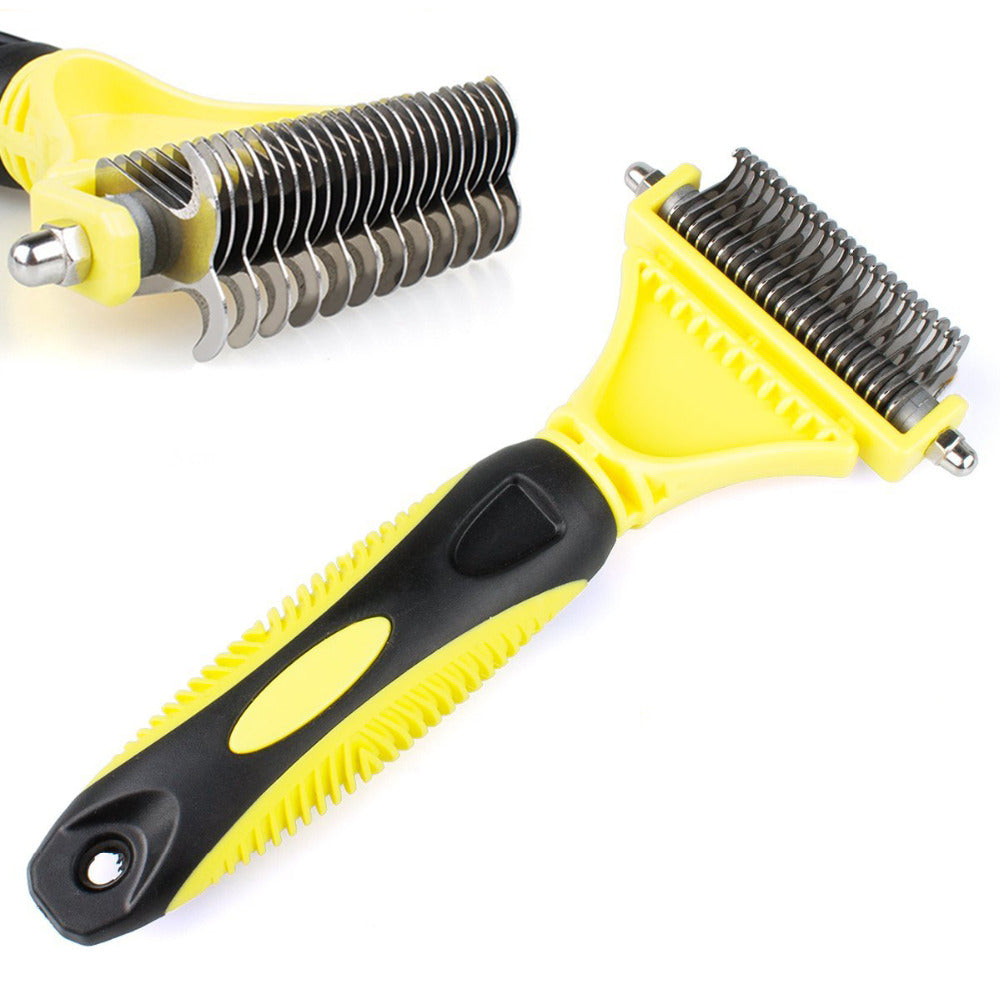 Stainless Steel Double-Sided Dematting Brush for Pets